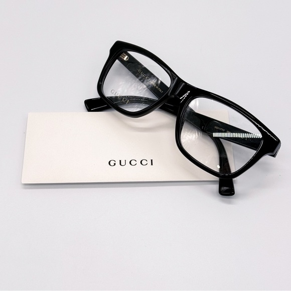 NEW GUCCI GG1177O 004 BLACK CLEAR UNISEX EYEWEAR GUCCI - Picture 11 of 12
